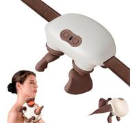 Siaasoo Massage Master for Shoulder, Neck, Lower Abdominal, Airlandolists Neck and Shoulder Massager with Heat, Deep Tissue 3D Kneading, Compact and Lightweight (Brown)