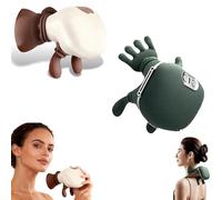 Siaasoo Massage Master for Shoulder, Neck, Lower Abdominal, Airlandolists Neck and Shoulder Massager with Heat, Deep Tissue 3D Kneading, Compact and Lightweight (Green + Brown)