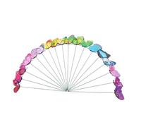 SiaBiced 24 Pezzi di da Giardino a Forma di Farfalla, Ornamenti Decorativi in PVC Resistenti per Patio, Vaso di Fiori, Bouquet, Casa, Colorato