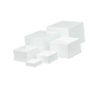 SiaBiced 6 Pezzi Alzata Buffet cubo espositore alzate nidificanti Alzata Cibo Tavolo da Dessert Set espositore per Caramelle