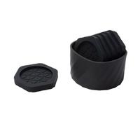 SiaBiced 6x Sottobicchieri per Bevande Tappetini Isolanti Tappetini per Tazze in Silicone Tovaglietta per Scrivania Calda O Fredda, Nero