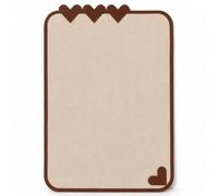 SiaBiced Bacheca in Feltro Autoadesiva Decorativa a Cuore per Cameretta Bambini, Bacheca da Parete per Foto e Appunti, Cammello Scuro + Bordo Marrone Rosso, 60x90CM