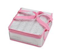 SiaBiced Borsa per pizza con isolamento, sacca per il trasporto di cibo, Pink 30x30x10cm
