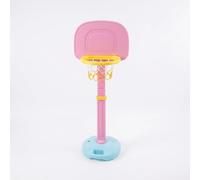 SiaBiced Canestro da basket per bambini con altezza regolabile, per uso interno ed esterno, un gioco sportivo ideale, Rosa