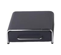 SiaBiced Cassetto per Cialde di Caffè, Porta Capsule di Caffè, Versatile Ed Elegante Organizer Da Scrivania, Contenitore per Ufficio, Nero Grigio 45x42x11cm