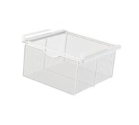 SiaBiced Cestello Estraibile sospeso, Scorrevole sotto Il ripiano, Resistente, portaoggetti per Armadio, per Piano di Lavoro, cassettiera sotto Il Tavolo, Bianco