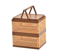 SiaBiced Cestino Pieghevole per La Conservazione Delle Verdure con Coperchio, Ideale per Organizzare Il Bagno, Le Gite Primaverili, Il Bucato Sporco O, Doppio strato 43 cm H