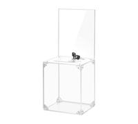 SiaBiced Contenitore Acrilico Trasparente Chiusura Lockable Raccolta Fondi Suggerimenti Portatile Design Compatto Adatto per Eventi Casa