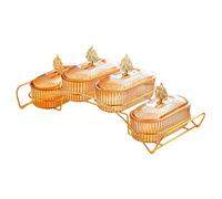 SiaBiced Contenitore per con Coperchio, Ideale per Decorare La Casa, Come Snack, Cupcake O per Feste in Cucina, Ambra