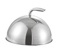 SiaBiced Copertura per Piatto Da Portata in Acciaio Inossidabile per Protezione Dalla Polvere E per Imbastire, Diametro interno argento 30 cm