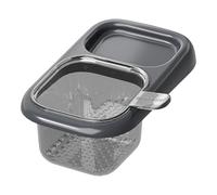 SiaBiced di Scarico Del Lavandino con Ventosa, Raccoglitore di Rifiuti Angolare, Portaspugne per Panni E Detriti Da Cucina, Nero Grigio