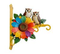 SiaBiced Gancio per Piante Appendibile per Cestini da Giardino Decorativi Appendiabiti per Vaso da Fiori Staffa da Parete in Ferro Resistente Ornamento per Bal, Gufo 2D