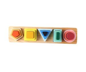 SiaBiced Gioco in Legno per Classificare le Forme | Elementi geometrici colorati, Set blocchi da impilare, Attività forme allasilo, Per strutture educative