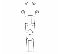 SiaBiced Gria a cuore nera per giardino - supporto per piante rampicanti e fiori - per clematidi