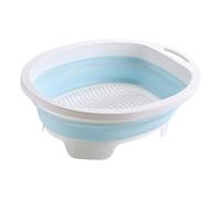 SiaBiced Lavabo per Bucato con Lavapanni Incorporato Bacinella Pieghevole Multifunzione Recipiente per Indumenti in PP E Gomma Facile Manutenzione Adatto a, Azzurro