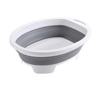 SiaBiced Lavabo per Bucato con Lavapanni Incorporato Bacinella Pieghevole Multifunzione Recipiente per Indumenti in PP E Gomma Facile Manutenzione Adatto a, Grigio
