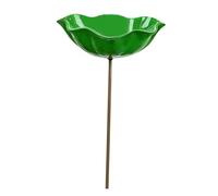 SiaBiced Mangiatoia per Uccelli da Esterno, Ciotola per L'acqua, Abbeveratoio per Uccelli, Robusto Picchetto da Terra, Decorazione da Giardino in PP, Monta, Verde