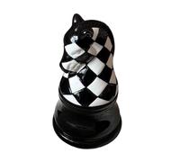 SiaBiced Porta Stuzzicadenti in Ceramica a Forma di Pezzo Degli Scacchi, Dispenser per Stuzzicadenti, Contenitore Regalo, Figura Decorativa Degli Scacchi per T, a Forma di Cavallo