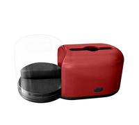 SiaBiced Portatovaglioli Scatola Porta Fazzoletti Organizer Salviette Porta Dispenser Decorazione Moderna Materiale PP Pet Adatto a Soggiorno Bagno Cucina, Rosso