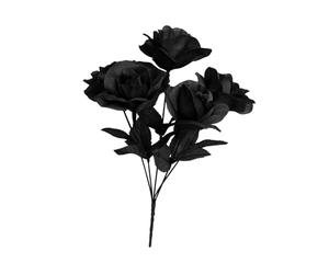 SiaBiced Rosa Nera Artificiale per Centrotavola, Bouquet Decorativo Realistico, Fiore Ornamentale per Composizioni Floreali, Ideale per Creazioni, Nero