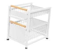 SiaBiced Scaffale Portaoggetti Da Cucina Organizer con Cassetto Ripiano Scorrevole con Piedini Regolabili Cassetto Spazioso Robusto Adatto a Armadio Cucina Bag