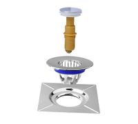SiaBiced Scarico a pavimento Design resistente agli odori, con nucleo quadrato, per doccia, con pressa per piede, dispositivo antiriflusso per vasca da