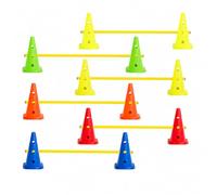 SiaBiced Set Coni Marcatori e Allenamento per Calcio, Agilità e Preparazione, 38CM桶【10个】+1米黄杆【5根】
