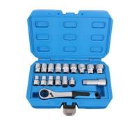 SiaBiced Set di 17 Bussole Universali Passanti per Avvitatore a Impulsi, Ideali per Il Fai Da Te, Le Biciclette E Utensili Manuali.