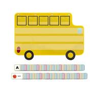 SiaBiced Tabella Tascabile per L'apprendimento in Classe: Scuolabus a Forma di Asilo Nido con Carte