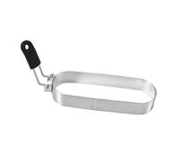 SiaBiced Uovo per Piastra, Pancake, Formatura di Crumpet, Gadget Da Cucina per La Cucina Del Bar, 16 Cm X 7.5 Cm Nero