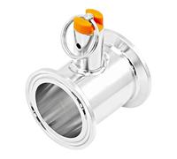 SiaBiced Valvola per Tubo in Acciaio Inossidabile con Coperchio di Conversione a Sfera, Accessorio per Valvola di Pressione per La Produzione di Birra Fatta in, 75 Psi