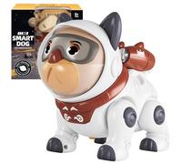 Siairo Giocattolo robotico telecomandato per cani, cane interattivo con musica e apprendimento, cucciolo robotico che cammina per bambini, giocattolo educativo divertente per ragazzi e ragazze 3+