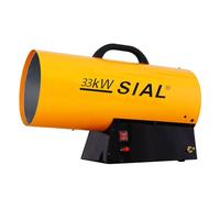 SIAL 33kW Termoventilatore a Gas Riscaldatore da Cantiere Riscaldatore a Gas Riscaldatore Radiante Ventilatore di Aria Calda, Giallo