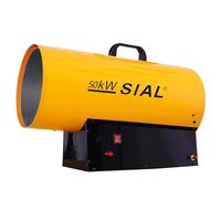 SIAL 50kW Termoventilatore a Gas Riscaldatore da Cantiere Riscaldatore a Gas Riscaldatore Radiante Ventilatore di Aria Calda, Giallo