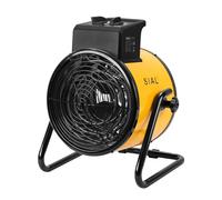 SIAL Stufa Elettrica Industriale - Termoventilatore 5000 W - Per Cantiere, Officina o Garage (Giallo)