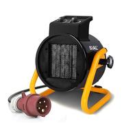 SIAL Termoventilatore 5000 W - Radiatore Elettrico - Ceramica - Riscaldamento Industriale - Riscaldamento Rapido in 3 Secondi - Termostato e Protezione da Surriscaldamento (Nero)
