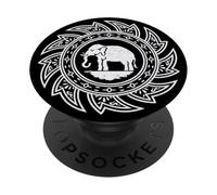SIAM BANDIERA SIMBOLO DELL'ELEFANTE THAILANDIA DEL XIX SECOLO PopSockets PopGrip Adesivo