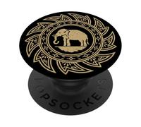 SIAM BANDIERA SIMBOLO DELL'ELEFANTE THAILANDIA DEL XIX SECOLO PopSockets PopGrip Adesivo