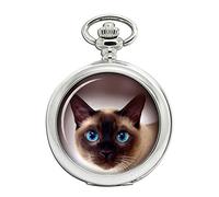 Siamese Cat Full Hunter Orologio da Tasca
