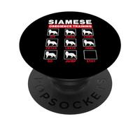 Siamese Cat Obedience Training Funny Kitten Lover PopSockets PopGrip Adesivo