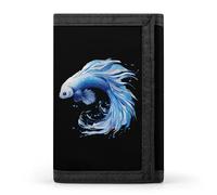 Siamese Fighting Betta Fish Portafoglio Trifold Carino Slot per Carte Titolare Pochette Portafogli per Uomo Donna, Stile:, Taglia unica