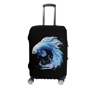 Siamese Fighting Betta Fish Travel Luggage Cover Lavabile Anti-Graffio Bagaglio Valigia Protector, Stile:, M