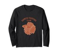 Siamese Fighting Fish Club Betta Pesce d'acqua dolce Maglia a Manica