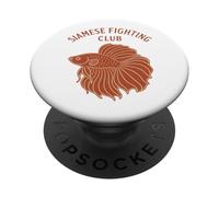 Siamese Fighting Fish Club Betta Pesce d'acqua dolce PopSockets PopGrip Adesivo