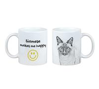 Siamese tazza con un gatto Mi rende felice Art-Dog