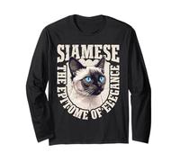 Siamese The Epitome of Elegance Cat Lover Owner Maglia a Manica