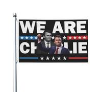 Siamo Charlie Kirk Bandiere Banner bifacciali Bandiera da giardino Bandiere stagionali classiche Segnaletica esterna Decorazione per la casa per prato 3x5 piedi