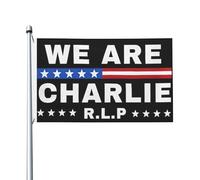 Siamo Charlie Kirk Bandiere Banner bifacciali Bandiera da giardino Bandiere stagionali vintage Bandiera da esterno Decorazione per la casa per prato 3x5 piedi