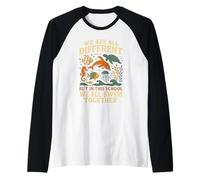 Siamo Diversi ma in Questa Scuola nuotiamo Tutti Insieme Maglia con Maniche Raglan