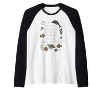 Siamo Diversi ma in Questa Scuola nuotiamo Tutti Insieme Maglia con Maniche Raglan